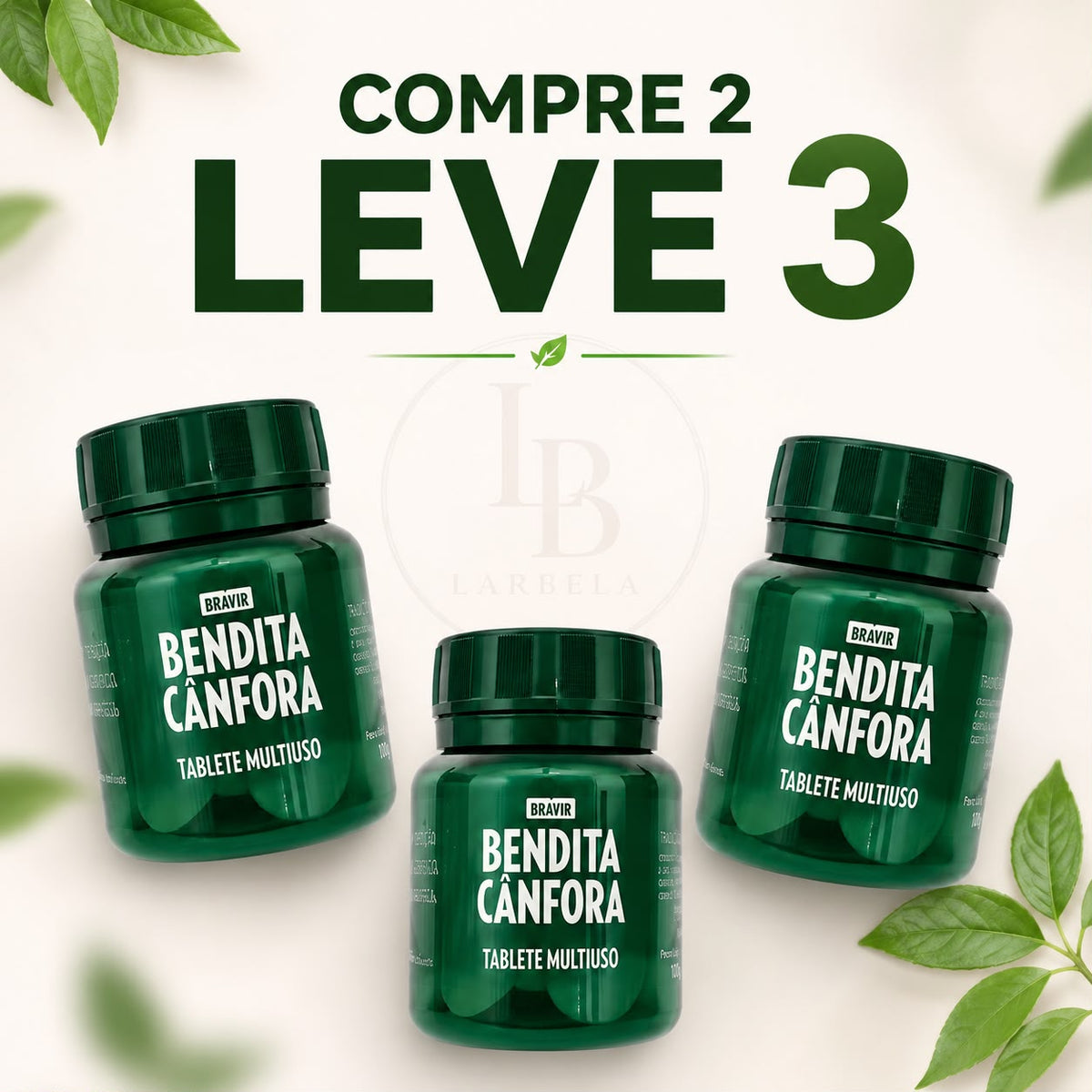Pastilhas de Cânfora Bendita 30 Unidades | Larbela