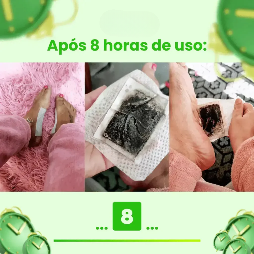 Kit Adesivo Detox – Alívio Noturno para Pés Cansados e Inchados