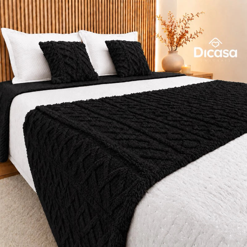 Kit Peseira Flannel 3 Peças CozyNest | Larbela