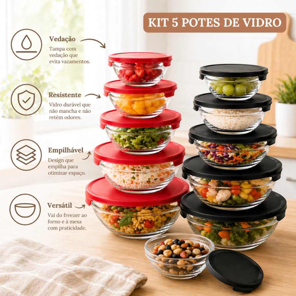 Kit Potes Herméticos GlassLock | Larbela