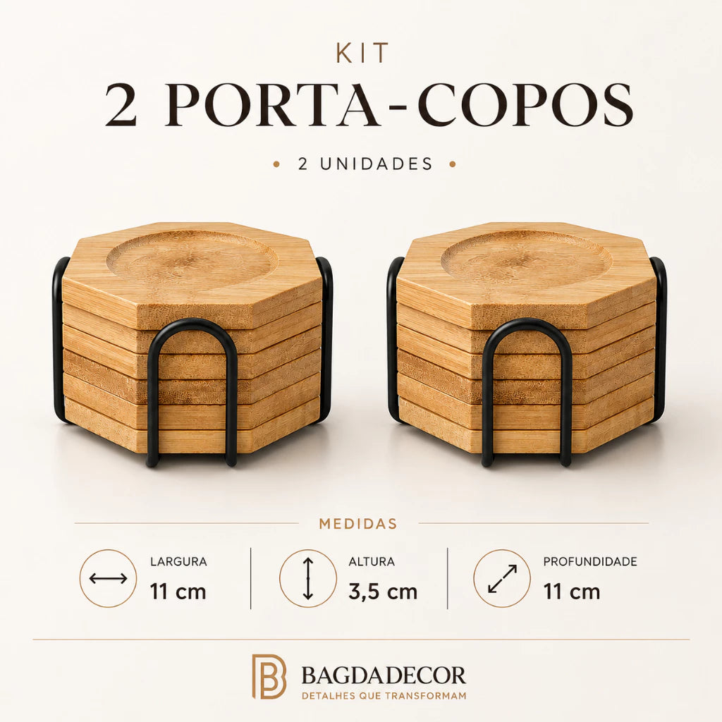 Porta Copos em Bambu BambooCoast | Larbela