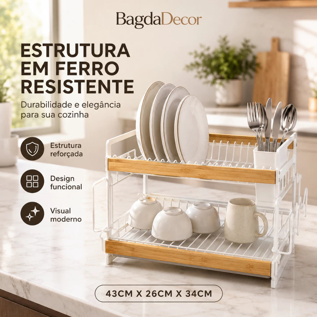 Escorredor de Louças em Inox Nórdica | Larbela