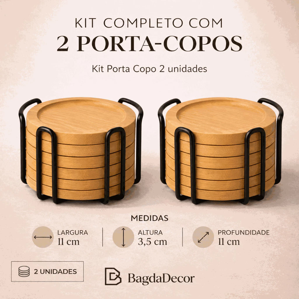 Porta Copos em Bambu BambooCoast | Larbela