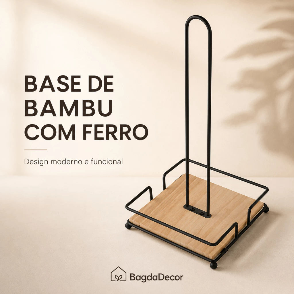 Porta Papel Toalha em Bambu BambooRoll | Larbela