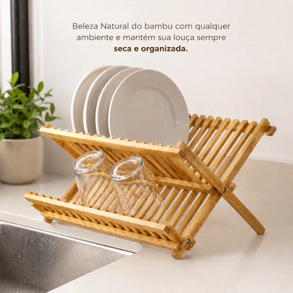 Escorredor de Louças Dobrável BambooFold | Larbela