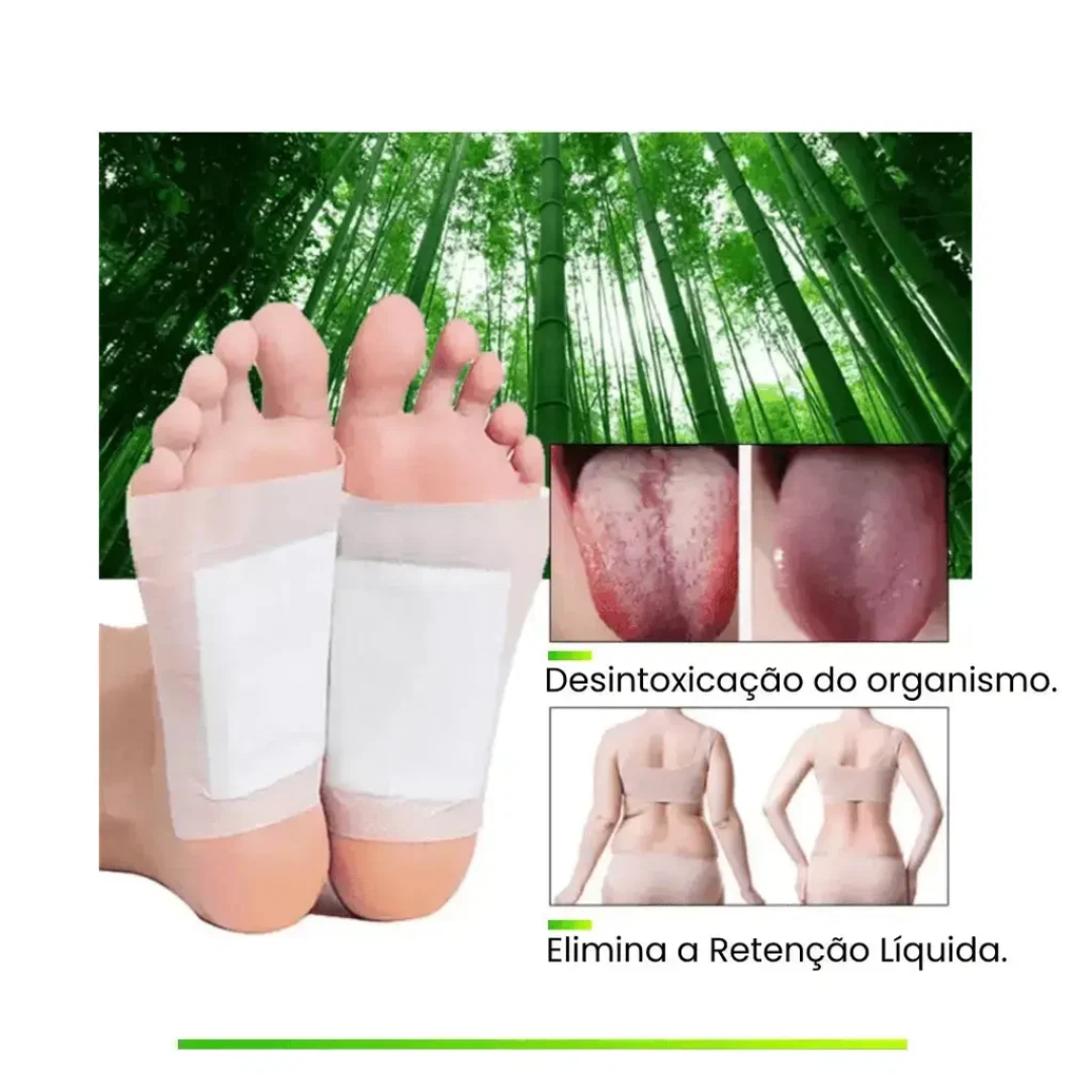 Kit Adesivo Detox – Alívio Noturno para Pés Cansados e Inchados