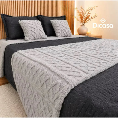 Kit Peseira Flannel 3 Peças CozyNest | Larbela