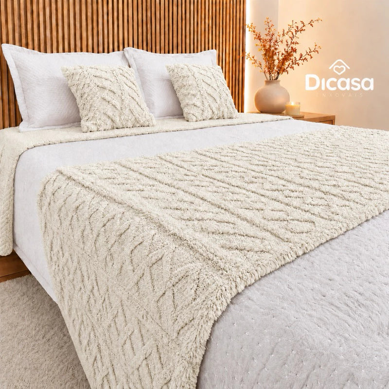 Kit Peseira Flannel 3 Peças CozyNest | Larbela