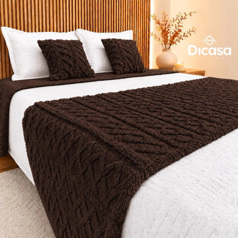 Kit Peseira Flannel 3 Peças CozyNest | Larbela