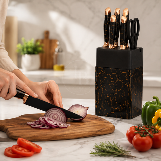 Jogo de Facas Marmorizadas MarbleChef | Larbela