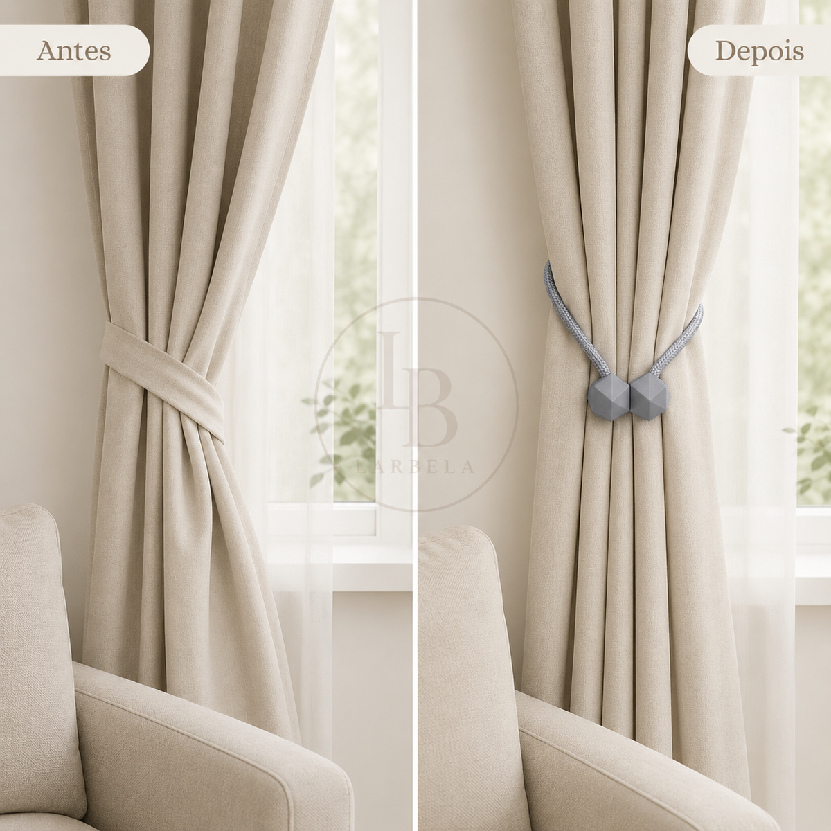 Prendedor Magnético para Cortinas MagnoTie | Larbela