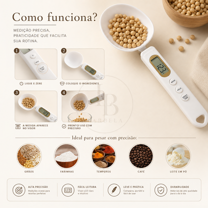 Colher Medidora Digital Precision | Larbela