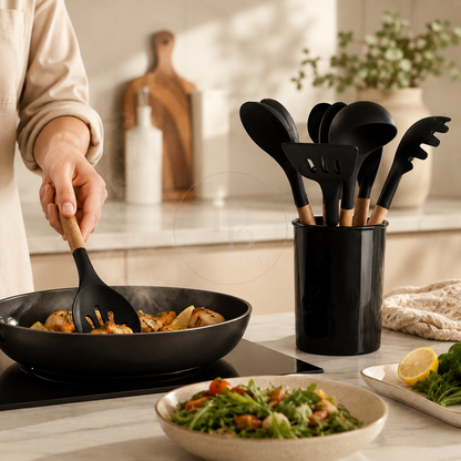 Kit Utensílios de Silicone BambooChef | Larbela