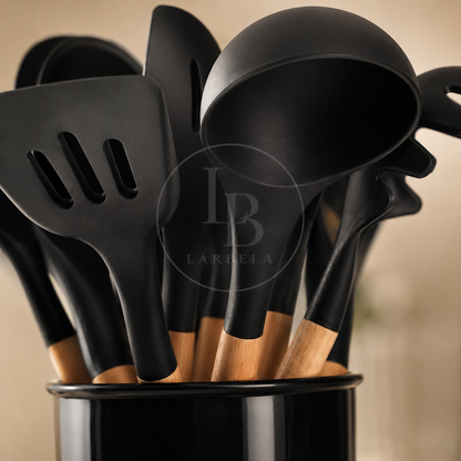 Kit Utensílios de Silicone BambooChef | Larbela