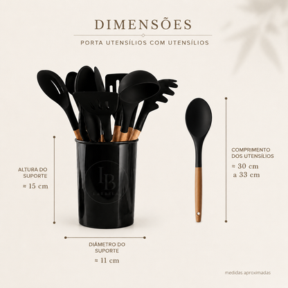 Kit Utensílios de Silicone BambooChef | Larbela