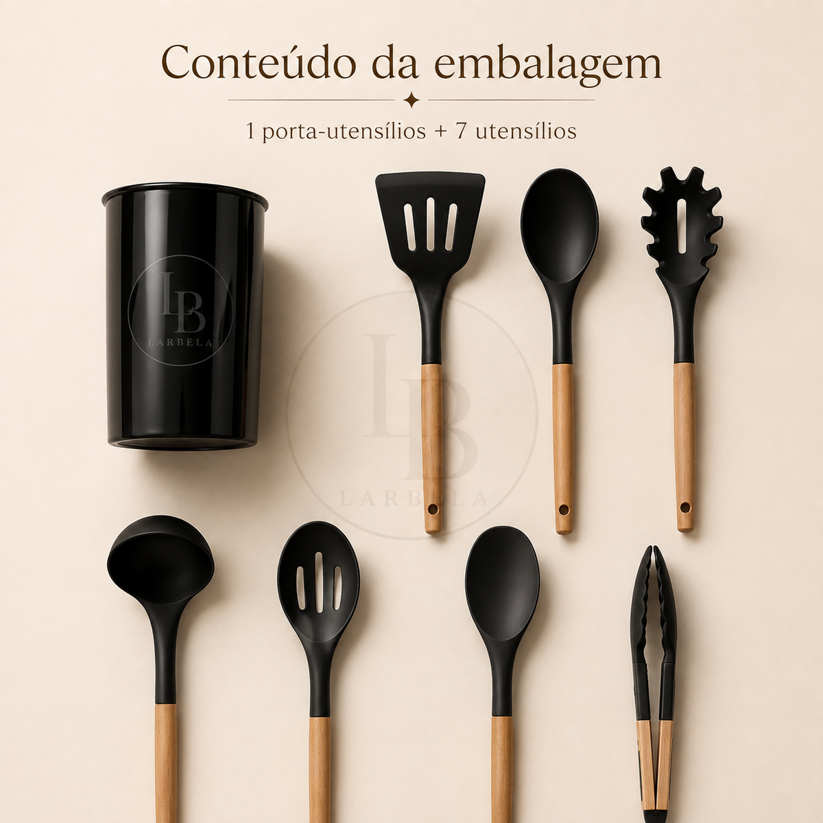 Kit Utensílios de Silicone BambooChef | Larbela