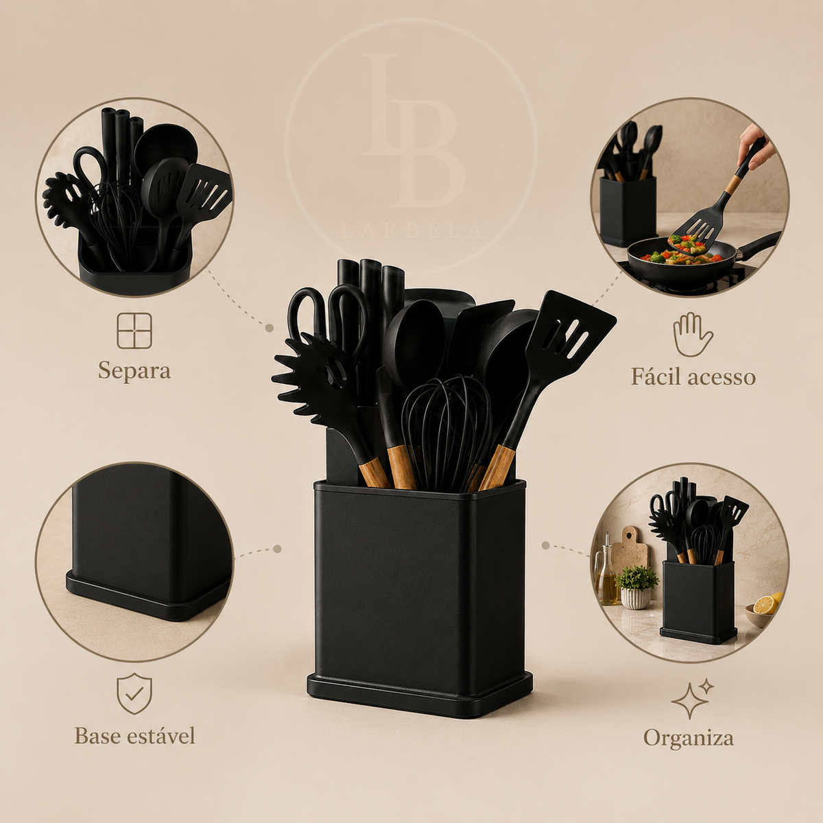 Kit Utensílios de Silicone 19 Peças ChefEssence | Larbela
