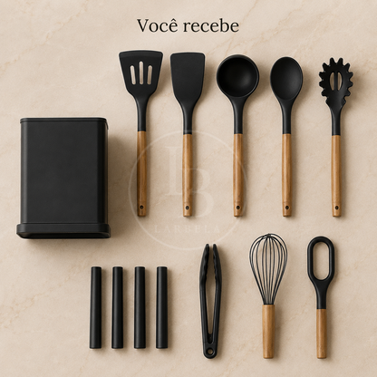 Kit Utensílios de Silicone 19 Peças ChefEssence | Larbela