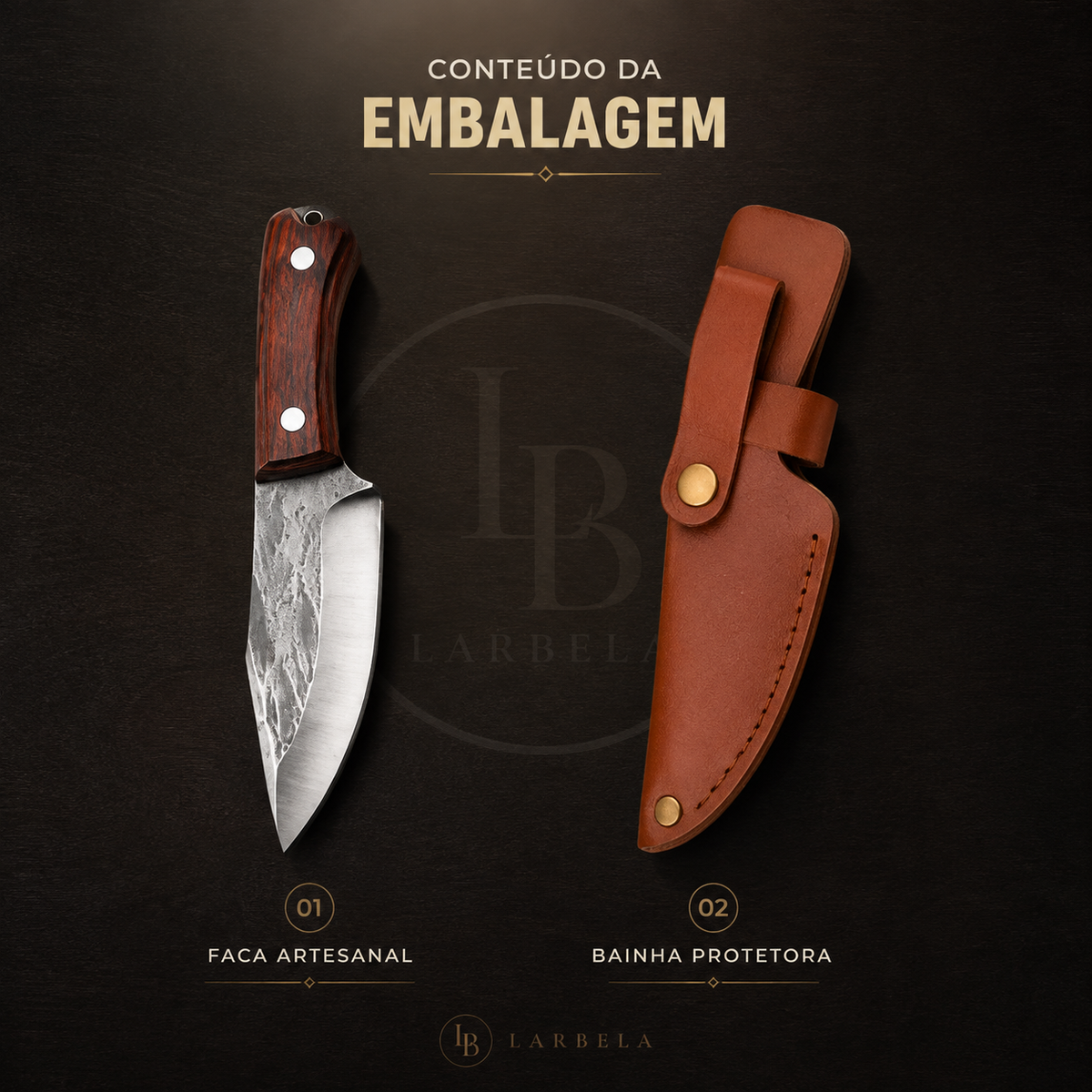 Mini Faca Artesanal Inox TigerBlade | Larbela