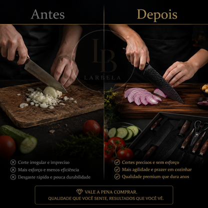 Conjunto de Facas 6 Peças ChefCore | Larbela