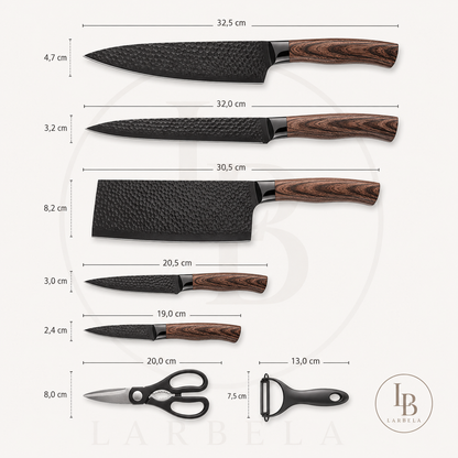 Conjunto de Facas 6 Peças ChefCore | Larbela