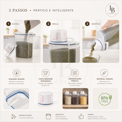 Kit Potes Herméticos Dosador SmartStore | Larbela