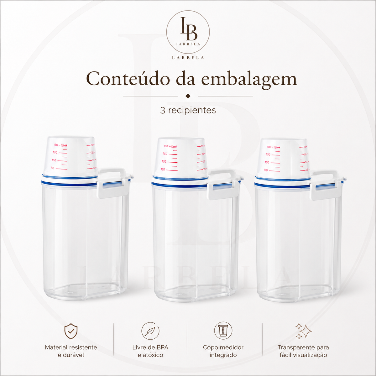 Kit Potes Herméticos Dosador SmartStore | Larbela