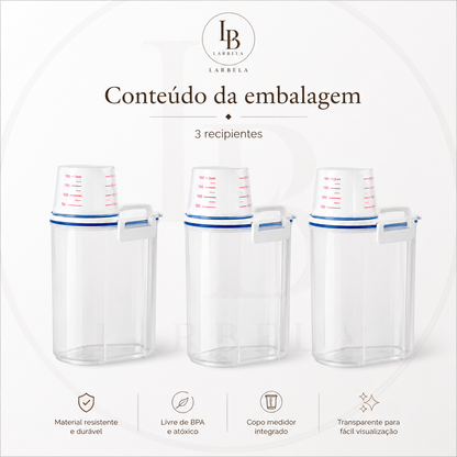 Kit Potes Herméticos Dosador SmartStore | Larbela