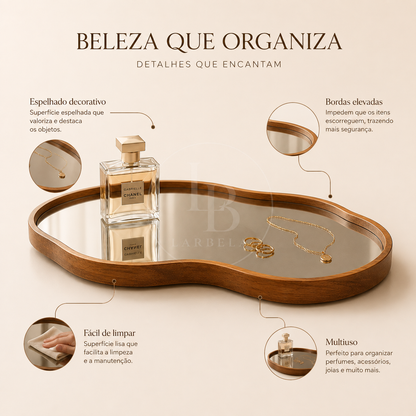 Bandeja Decorativa Espelhada Elegance | Larbela