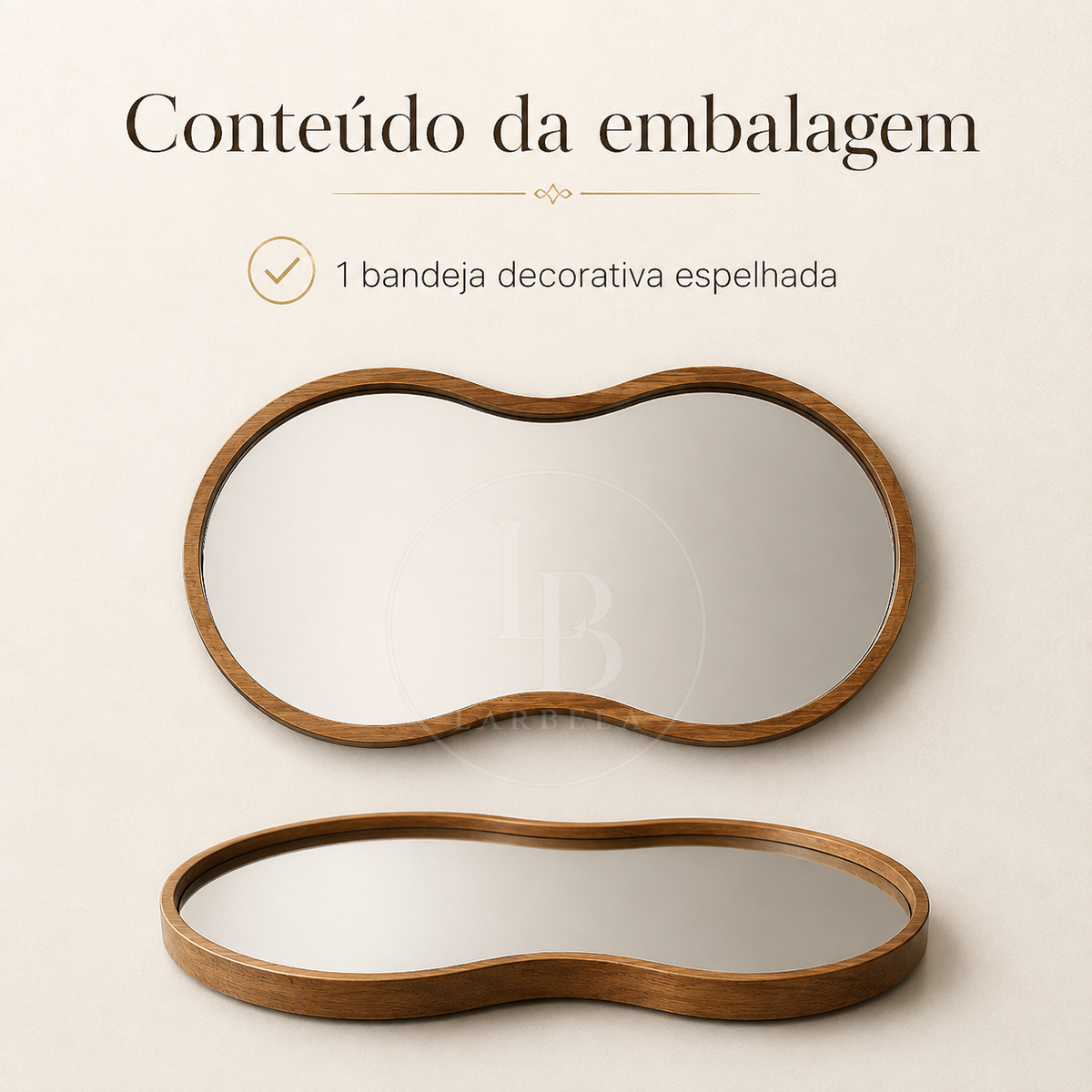 Bandeja Decorativa Espelhada Elegance | Larbela