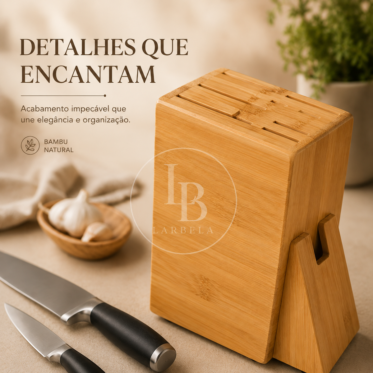 Porta Facas em Bambu Évora™ | Larbela