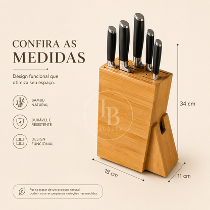 Porta Facas em Bambu Évora™ | Larbela