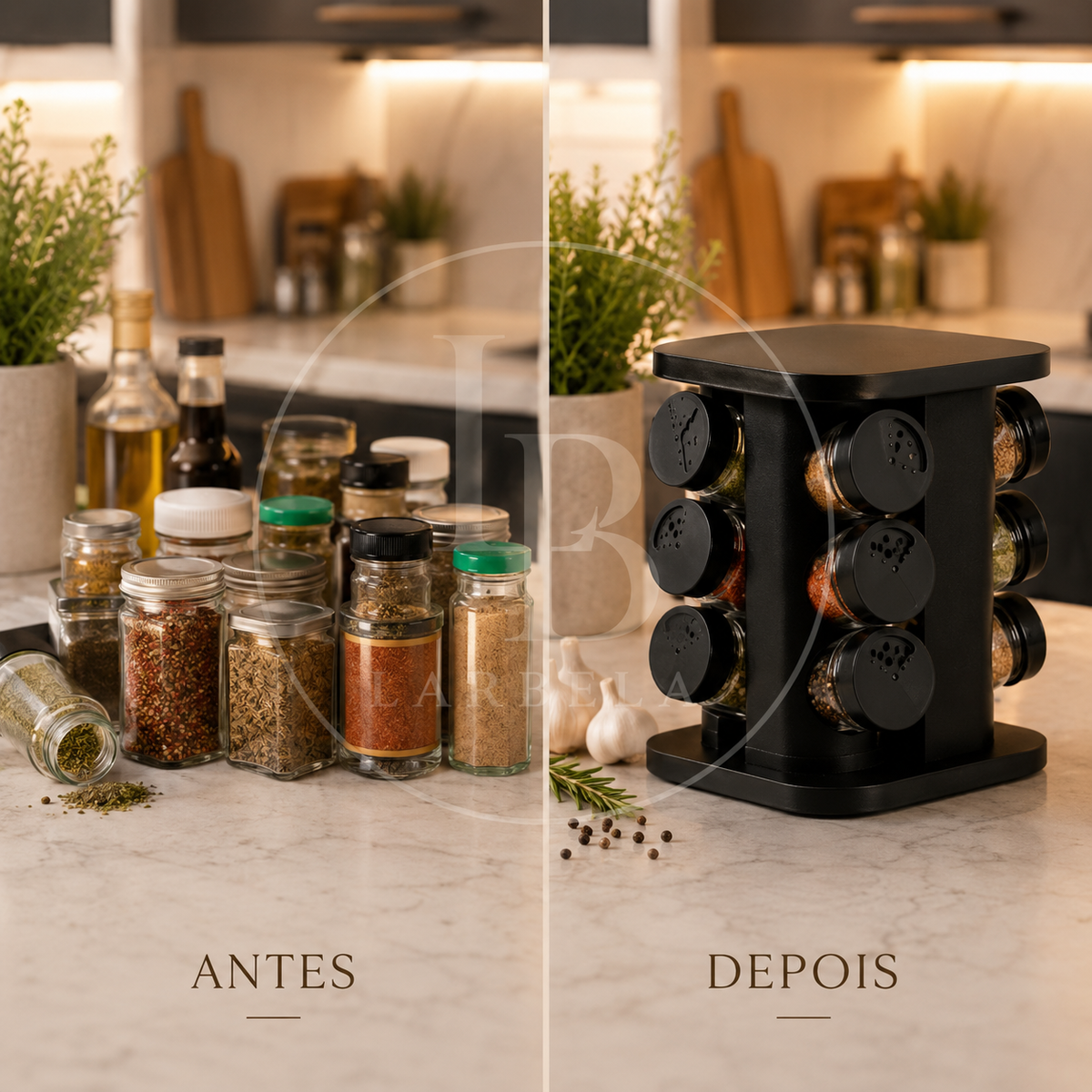 Porta Temperos Giratório SpiceFlow | Larbela
