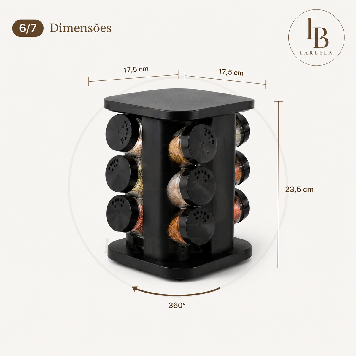 Porta Temperos Giratório SpiceFlow | Larbela