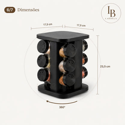 Porta Temperos Giratório SpiceFlow | Larbela