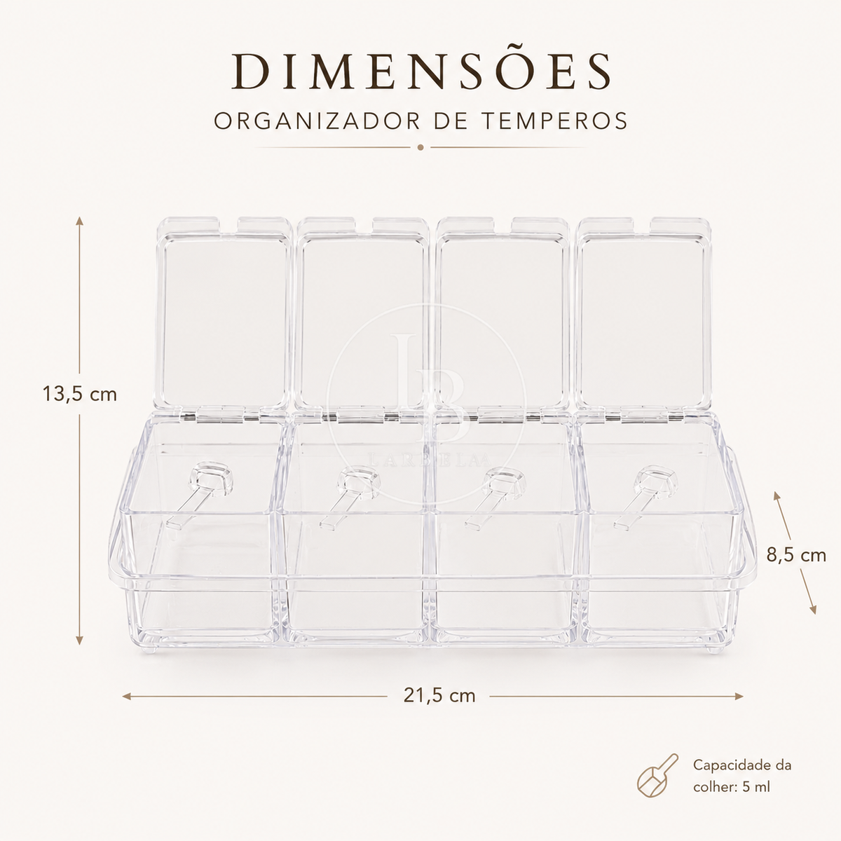Porta Temperos Crystal | Larbela