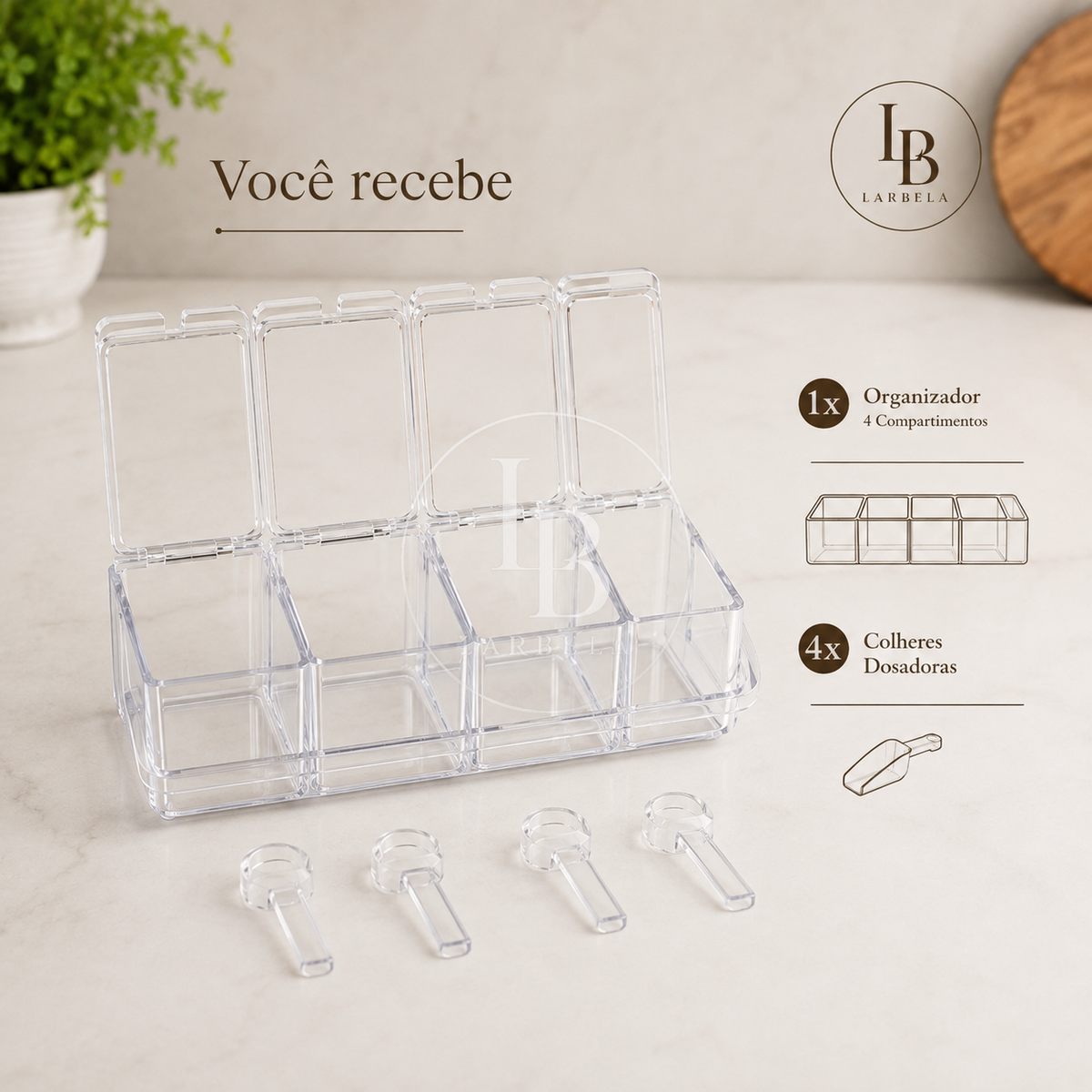 Porta Temperos Crystal | Larbela