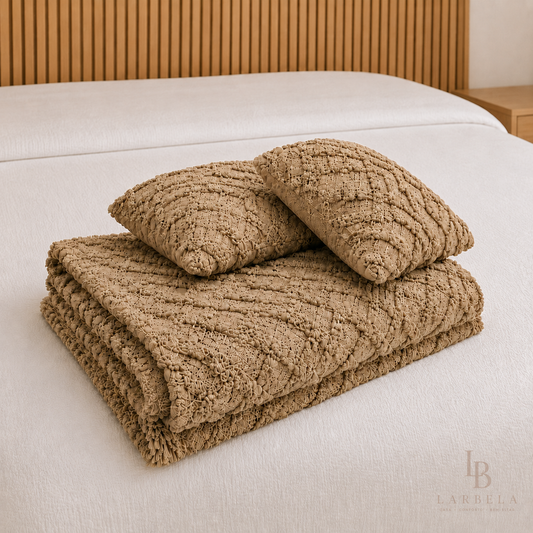Kit Peseira Flannel 3 Peças CozyNest | Larbela