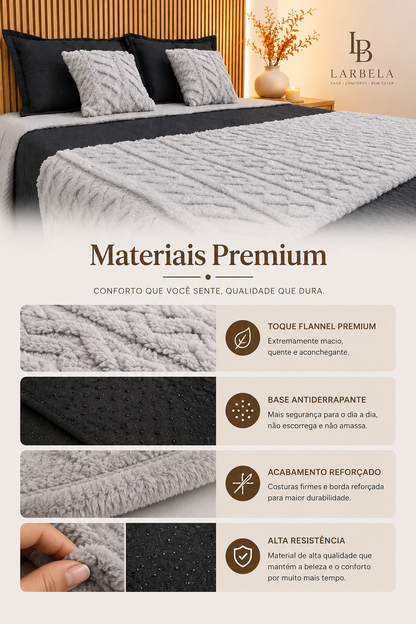 Kit Peseira Flannel 3 Peças CozyNest | Larbela