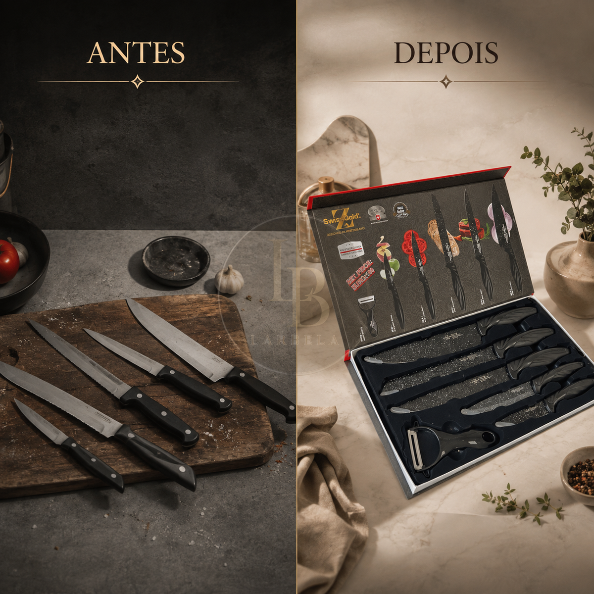Jogo de Facas Gourmet BlackEdge | Larbela