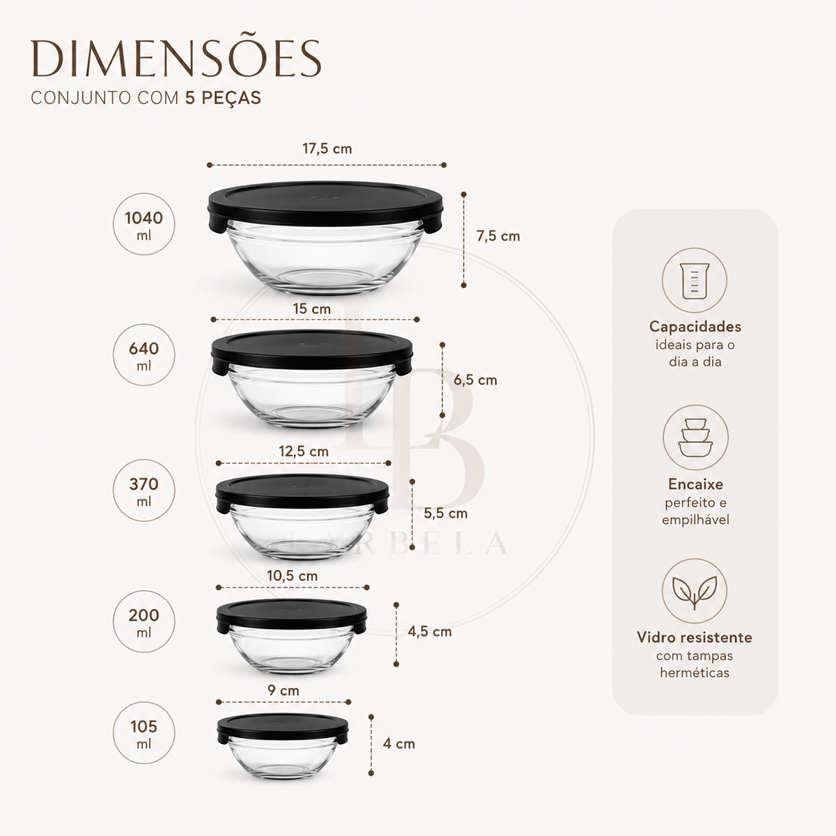 Kit Potes Herméticos GlassLock | Larbela