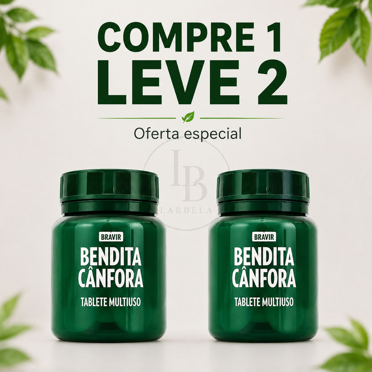 Pastilhas de Cânfora Bendita 30 Unidades | Larbela